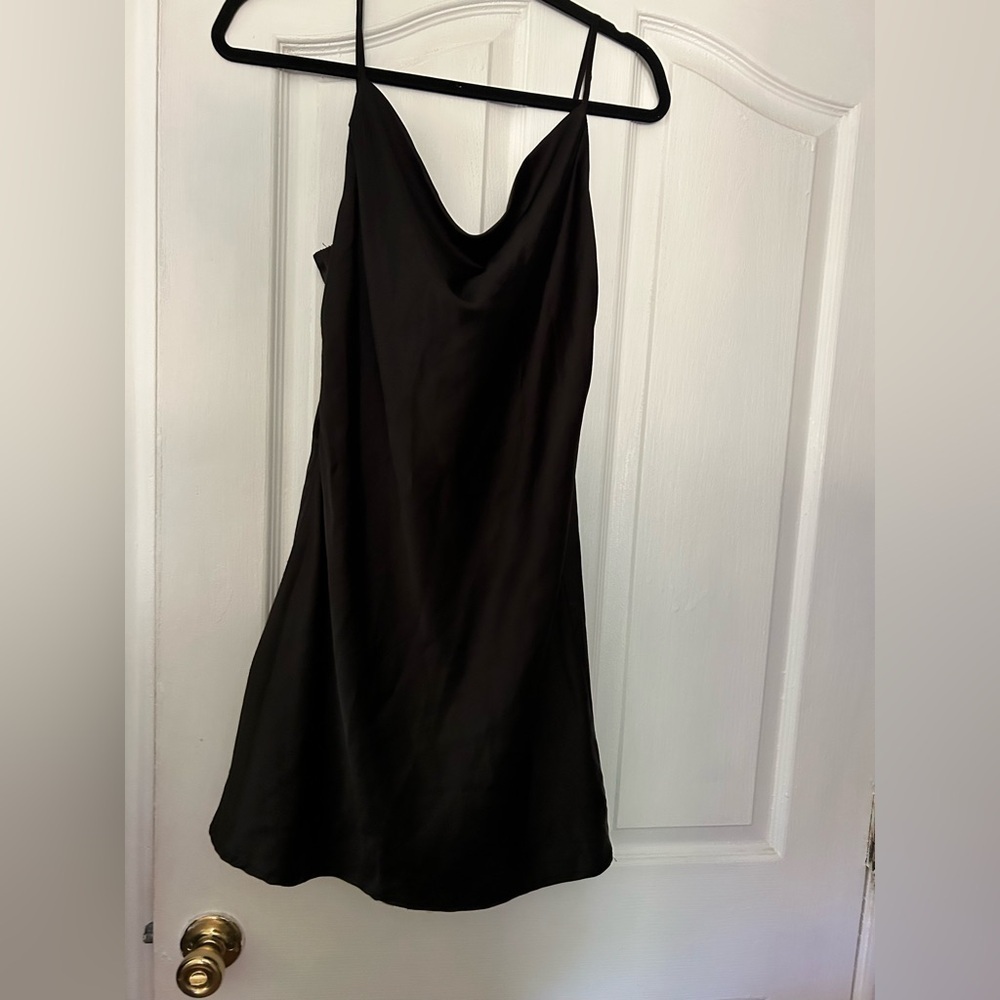 Altar’d state SILK BACKLESS MINI DRESS small